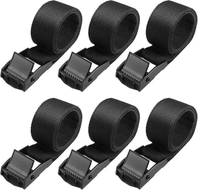 6x Korte Spanbanden met Ratel en Snelsluiting - Zware Kwaliteit Bevestigingsriemen 40cm