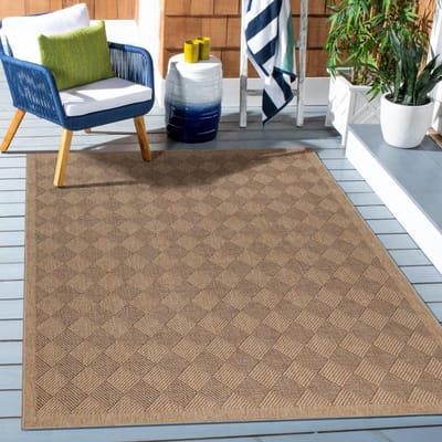 Binnen- en buitenkleed, zwart, vintage stijl, polypropyleen materiaal, voor de keuken 120x170 cm