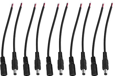 5 Pairs 5.5x2.1mm DC Power Connector for LED Strips, CCTV Cameras and Small Appliances