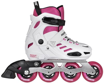 Powerslide Inline Skates Khaan Sqd 85a Wit/roze Maat 27-30