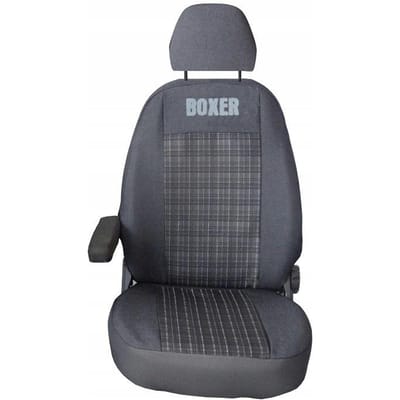 PREMIUM Autostoelhoes - Geschikt voor Peugeot Boxer 2006-2025 - Stoelhoes - 8mm Schuimvulling - Slijtvast - Enkele Stoel