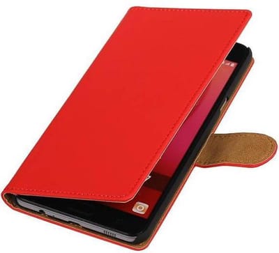 Bookstyle Wallet Case Hoesjes Geschikt voor Samsung Galaxy C7 Rood