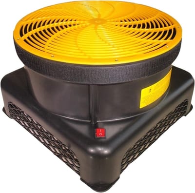 Opblaasbare Blower - Luchtpomp Ventilator - Opblaasfiguren Vullen - Weerbestendig Ontwerp - 18 Inch - Geel