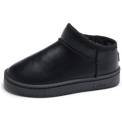 Waterdichte en ski-proof laarzen Winter Nieuwe Damesmode Casual Verdikkende Warme Sneeuwlaarzen Korte Katoenen Schoenen 40 zwart