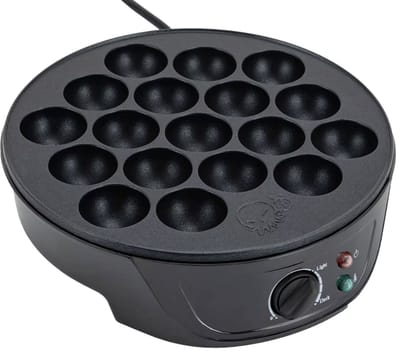 Zerova Poffertjespan - Poffertjes maker - Electrische bakplaat 750W - Temperatuurregelaar - Anti-aanbak laag - 18 gaten - Zwart