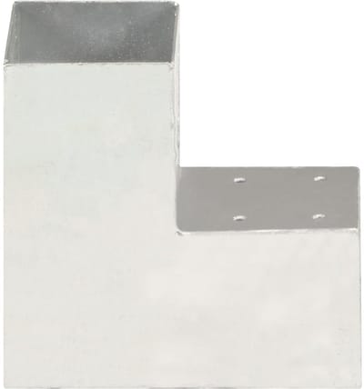 Paalverbinder L-Vorm 91 mm - Hoekverbinder voor 2 Houten Balken (9x9 cm) - Thermisch Verzinkt Metaal - Hoekstuk voor Carport, Overkapping en Pergola - Roestbestendig