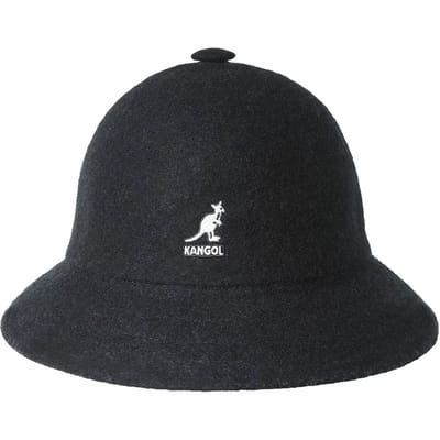 Kangol K3451 Zwarte Casual Wolle Bucket Hat K3451 BLACK (M)