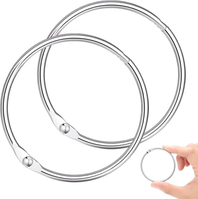 Losbladige Ringband - Boekringen Metaal - Documenten Organiseren - Uniek Sluitingsontwerp - 5.5 cm Diameter - Zilver