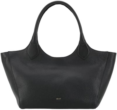 abro shopper schoudertas Leather Agave Shopper Senta Black / Gold zwart