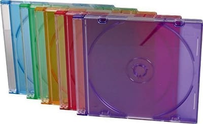 Dailygoody - CD/DVD Cases - Ultra Slim - 5.2mm Rug - Diverse Kleuren - Bescherming - Voor opslag - Set van 10