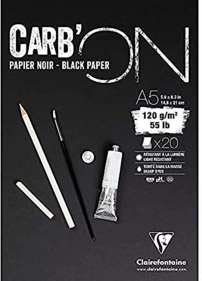 Tekening blok Carb'On 120 g A5 (14.8 x 31 cm) - 20 vellen - Ideaal voor droge technieken