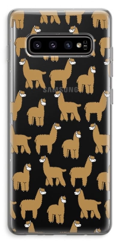 Case Company® - Hoesje geschikt voor Samsung Galaxy S10 Plus hoesje - Alpacas - Soft Cover Telefoonhoesje - Bescherming aan alle Kanten en Schermrand