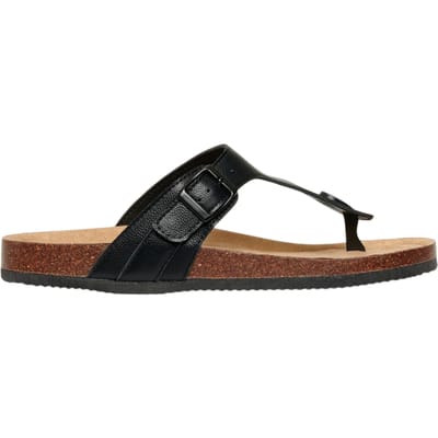 Threadbare Platte teenslippers voor heren (Zwart)