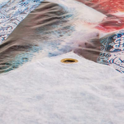 TOVAGLIA IN VINILE + COTONE STAMPATA TOILETPAPER 02035 PESCE SELETTI