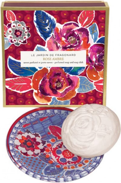Fragonard Soaps & Shower Rose Ambre Geparfumeerde Zeep met Zeephouder