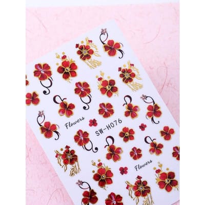 1 Stuk Modieuze & Elegante Bloem Nail Art Decoratieve Stickers Nagel Decals Nail Art Benodigdheden