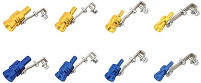 SPHProducts - Auto-uitlaatpijp turbo-uitlaat - universele uitlaatpijp - blauw - sirene imitatie - perfect voor autoliefhebbers - maat L