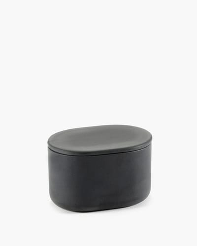 Serax - Bertrand Lejoly - Cose - Ovaal potje met deksel L - Grijs - H 6,5cm