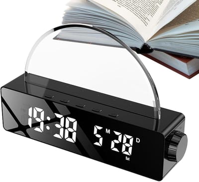 Wake-up Light - Sunrise Alarm - Rustig Ontwaken - Geleidelijke Lichtsimulatie - Wit Spiegel