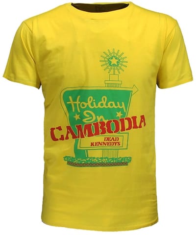 Dead Kennedys Holiday in Cambodia T-Shirt - Officiële Merchandise - Geel