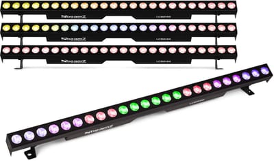 BeamZ set van 4 LCB246 LED Barren met 24x 6W LED’s - RGBAW-UV blacklight bar - 8 bedienbare secties