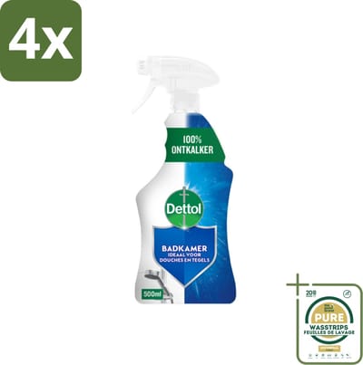 Dettol Badkamerreiniger 500 ml - Voordeelverpakking - 4 stuks - Badkamerschoonmaak - Schoonmaakspray