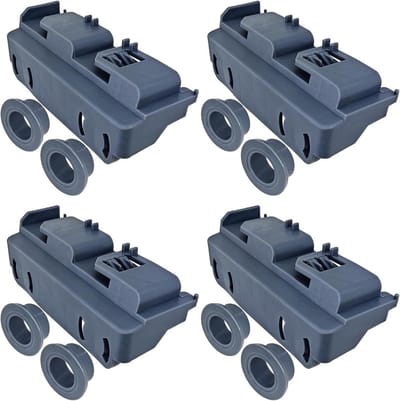 Vaatwasser Onderrek Rollen - Onderrek Wieltjes Kit - Vaatwasser Reparatie - Verbeterde Kwaliteit Materiaal - 4 stuks - Zwart