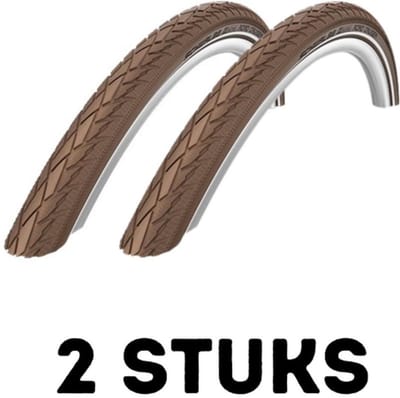 Fietsband - Buitenband - Set van 2 - Road Cruiser 28 x 1.75 (47-622) bruin - Voordeelverpakking 2 stuks