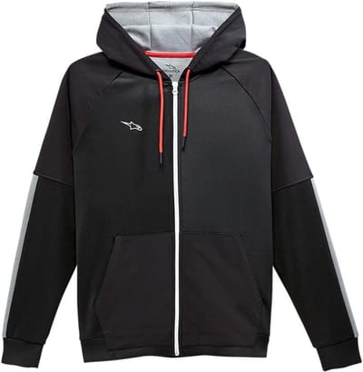 Hoodie met Fleece - Comfortabele Sweater - Casual Dragen - Contrasterende Mouwen - Unisex - Zwart