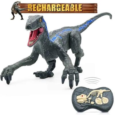 Nieuwe RC-dinosaurusspeelgoed voor jongens Lopende robot Dinosaurusspeelgoed met verlichting en gebrulsimulatie Velociraptor Jurassic Toy Gift