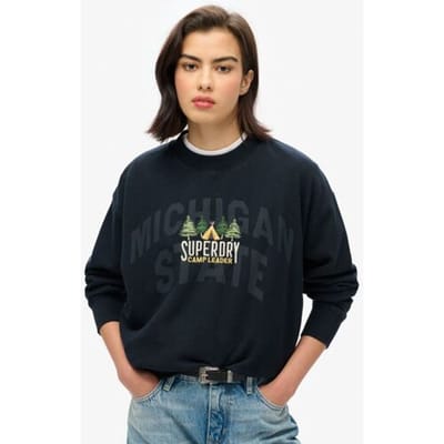 Superdry - Travel Souvenir sweatshirt met ronde hals en losse pasvorm - Dames - Truien