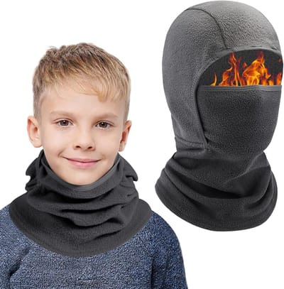 Winter Thermische Balaclava voor Kinderen 4-13 Jaar - Multifunctionele Winddichte Ski- en Fietshoed met Nekwarmer voor Buitenactiviteiten in de Winter