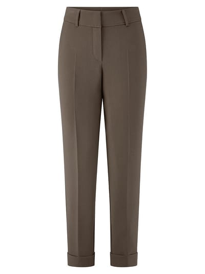 Enkellange broek persplooien Van Fadenmeister Berlin beige