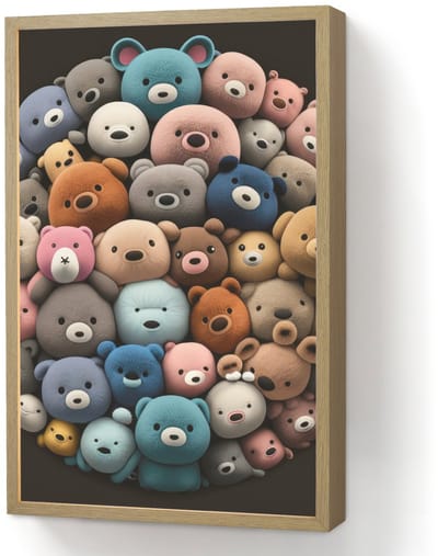 Wandlamp 40x60 cm - Oplaadbaar - Teddybeer - Knuffel - Dieren - Meisjes - Jongens - Wandlampen binnen woonkamer - Slaapkamer lamp - Decoratieve nachtlamp - Vloerlamp draadloos
