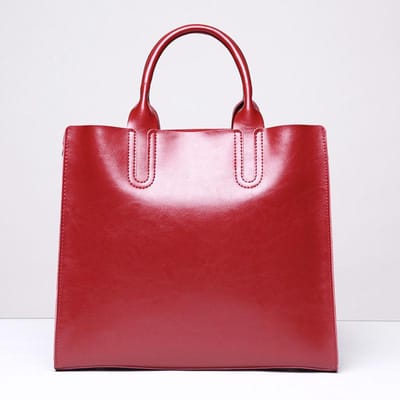 Sacs pour femmes en cuir véritable  Grands sacs  Nouveau style  Sacs cabas   Grande capacité  Sacs à bandoulière de banlieue tendance et polyvalents pink