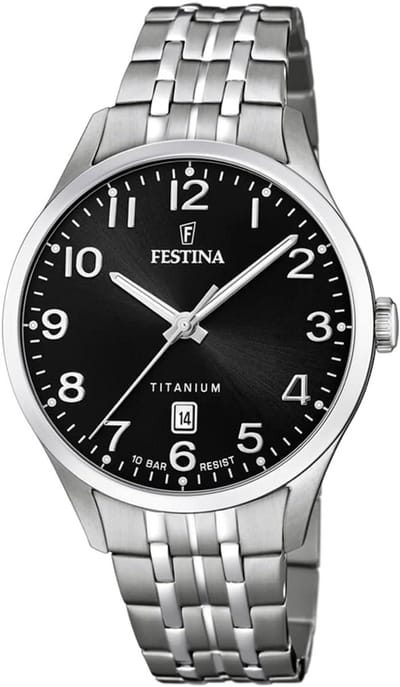 Heren Analoog Horloge Titanium Band Datumweergave Waterdicht