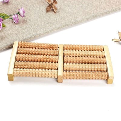 LOUZIR Houten voetmassage roller - Voet massage - Reflexologie - Voetroller