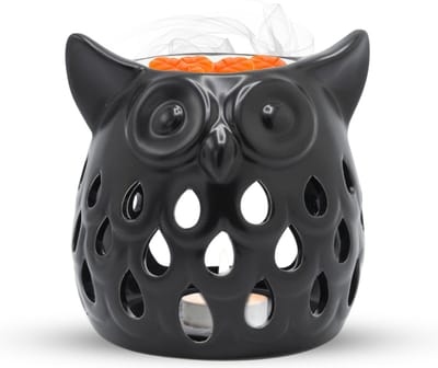 Scentchips® Uil Cut Out - Waxbrander - Geurbrander - Oliebrander - Wax Melts Brander - Aromabrander - Ook Geschikt Voor Essentiële Oliën - Geurolie - Waxmelts - Mat Zwart