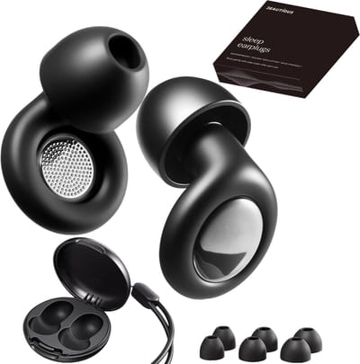 Beautious® Oordopjes Slapen - Herbruikbare Slaap Oordopjes - 28 dB (SNR) geluidsdemping - Inclusief Case - Zwart