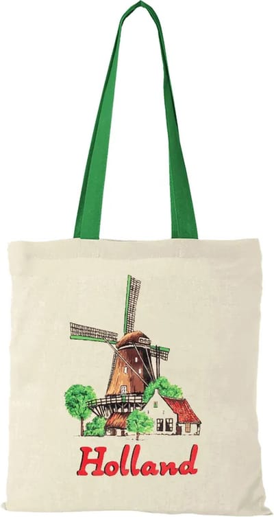 Canvas tas Holland molen - katoenen tas - schoudertas dames - tassen dames - schoudertassen