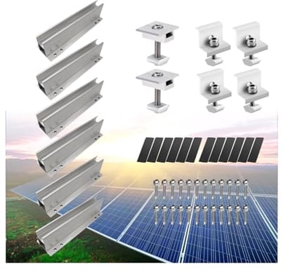 Montageset voor zonnepanelen - Universele houder voor fotovoltaïsche modules - Bevestigingsprofielen voor balkonkrachtcentrales