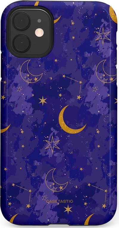 Casetastic Hoesje Geschikt voor Apple iPhone 11 - Stijlvolle Beschermende Duo-layer Case - Sterrennacht