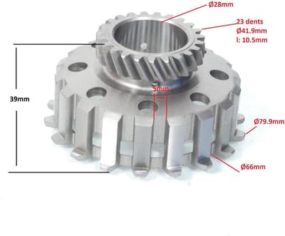 Noix cloche Engrenage embrayage Z23 23dts RMS pour scooter Piaggio Vespa PX 125
