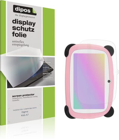 dipos – 2x Matte Beschermfolie geschikt voor Digma Kids A7 | Krasbestendige & antireflecterende Screenprotector Ultra-Thin