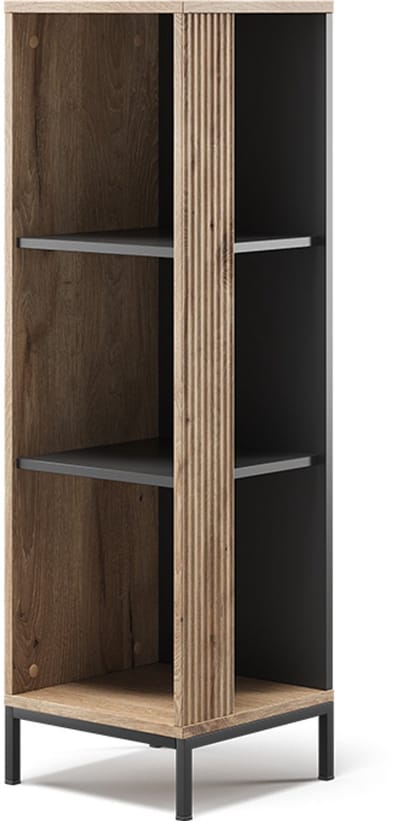 Vicco Eliza CD Rek – 36 x 120 cm met 3 compartimenten Viking Eik