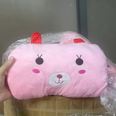 Bruine Beer Roze Konijn Pluche Kussens Handwarmers Handschoenen Volwassenen Cartoon Slaapkussens Kussens Creatieve Handwarmers Pluche Cadeau=