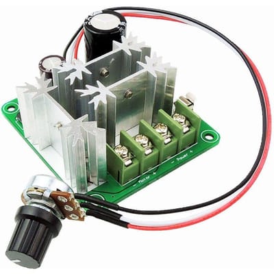 DC Motor Snelheidsregelaar 6-90V 15A | PWM-regeling 13KHz | Voor Ventilatoren, Pompen, Industriële Motoren | Compact & Duurzaam, 64x59 mm – 77g groen