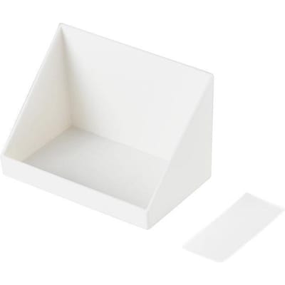 Boîte de Rangement Murale Oblique Polyvalente Style Minimaliste Grande Capacité Organisateur de Cosmétiques white