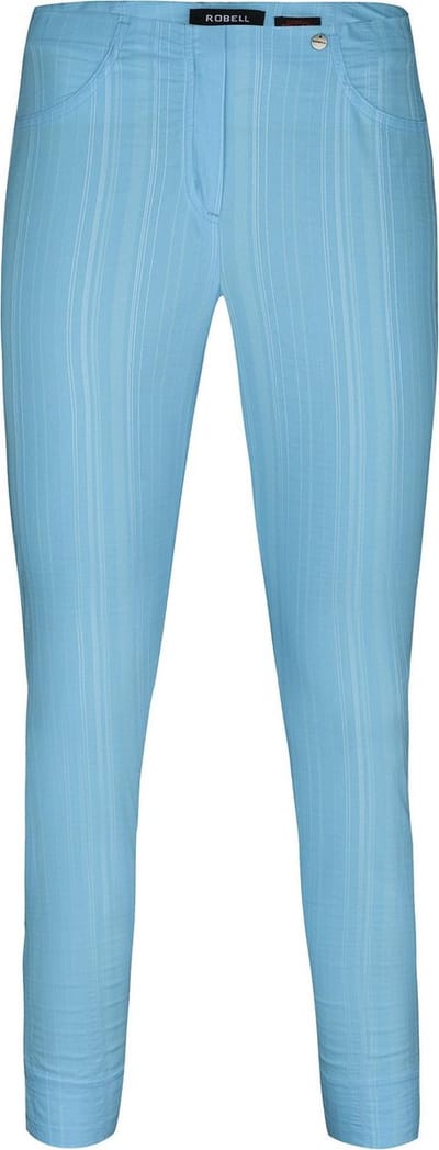 Robell - Bella 09 - 7/8 Structuur Streep - Azuurblauw - EU44