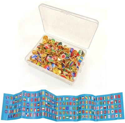 Creatieve nationale vlaggen push pins voor prikborden en fotomuren